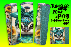 SLEEK 20oz PNG Tumbler Artwork , Cute Animals Product Image 1