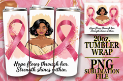 Refreshing days 20oz tumbler wrap, Cancer Product Image 1