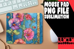 Vibrant Flower Pattern Mouse Pad PNG Product Image 1