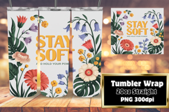 BEAUTIFUL PNG for 20oz Tumbler , Flower Quote Product Image 1