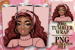 RADIANT ENCOUNTERS 20oz TUMBLER WRAP, Afro Girl Product Image 1