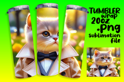 FLAWLESS PNG for 20oz Tumbler , Cute Cat Product Image 1