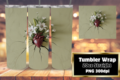 ELEGANT 20oz Tumbler Design for Any Occasion , 3D Heart Product Image 1
