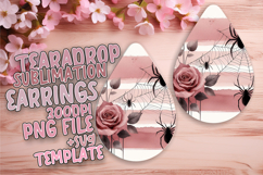 Creative Teardrop Earrings Artwork PNG , Halloween Product Image 1