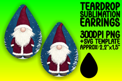 Trendy Teardrop Sublimation Artwork PNG , Gnome Product Image 1