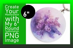 Colorful Flower Pattern Keychain Round Design Circle Product Image 1