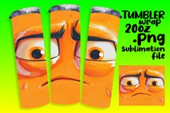 Vibrant Cartoon Emoji Tumbler Design - Sublimation 20oz Product Image 1