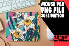 Energetic Flower Pattern Mouse Pad Design Designs PNG Product Image 1