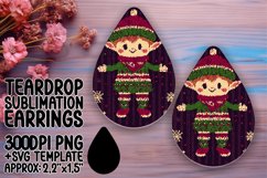 Bright Teardrop Earrings PNG Template , Holiday Product Image 1