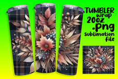 Beautiful Gift: 20oz Tumbler Wrap , Autumn Flower Product Image 1