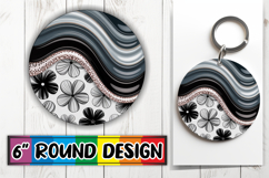 Radiant Keychain Round Style PNG, Pattern Product Image 1