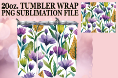 Vibrant colors 20oz tumbler wrap, Flower Pattern Product Image 1