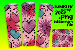 Unique 20oz Gift Tumbler Template , Heart Product Image 1