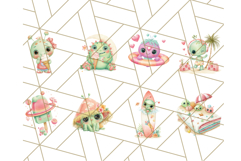 Alien Vacation Clipart PNG, Cute Summer Galaxy Art Clip Art Product Image 8