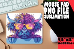 Peekaboo Cow Sublimation Mouse Pad Farm Design Product Image 1