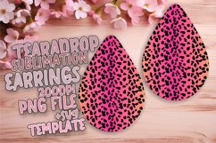 Elegant Glittery Leopard Print Teardrop Earring Product Image 1