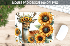 Deer Mouse pad Sublimation - Thanksgiving Animal PNG Design Product Image 1