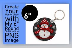 Unique Circle Design Car Coaster Template , Snowman Product Image 1