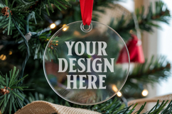 Acrylic Christmas Ornament Mockup , christmas ornament mocku Product Image 1