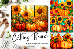 Sunflower Cutting Board Kitchen Chopping Board Sublimation84 Product Image 1