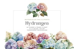 84 Hydrangea Flowers Watercolor Clipart Product Image 2