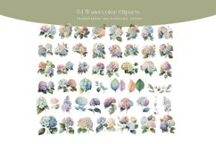 84 Hydrangea Flowers Watercolor Clipart Product Image 3