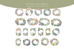 84 Hydrangea Flowers Watercolor Clipart Product Image 4