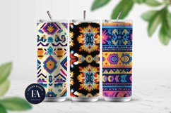 Bright Aztec Tribal Digital paper, Tribal Ethnic pattern Product Image 2