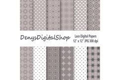 Lace Digital Papers - Vintage Digital Paper/ Wedding, SALE Product Image 1