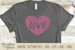 Grunge Love Heart SVG - DXF - EPS - PNG Product Image 3