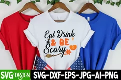 Eat Drink & Be Scary SVG Cut File,Eat Drink & Be Scary PNG Product Image 3
