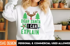 Dear Santa i Can Explain SVG , Christmas Santa SVG Quotes Product Image 1