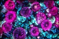 Kirlian aura photography background of colorful flowers Product Image 1