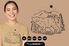 Wanderlust Bear for T-Shirt Design Product Image 1