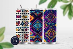 Bright Aztec Tribal Digital paper, Tribal Ethnic pattern Product Image 2