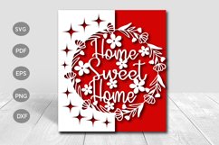 Home Papercut Card Cover Template SVG Design Product Image 1