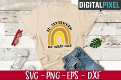 In September We Wear Gold, Svg, Rainbow Svg, Cancer Ribbon Product Image 2