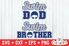 Swim SVG | Swim Dad, Swim Brother | Shirt Design Product Image 1