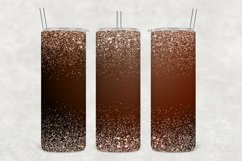 Copper Sparkle Glitter Tumbler Wrap Sublimation Product Image 1