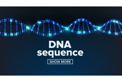Dna Structure Vector. Medical Banner. Chemistry Cover. Product Image 1
