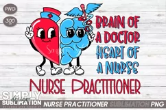 Nurse Practitioner Sublimation Png | Heart of a Nurse Product Image 1