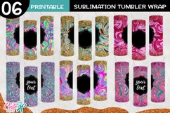 Marble 20 oz Skinny Tumbler wrap sublimation Bundle Product Image 1