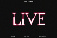 Modern LIVE Text Graphic for Digital Media Product Image 1