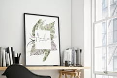 Watercolor floral frame clipart, wedding frame png file Product Image 4