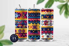 Bright Aztec Tribal Digital paper, Tribal Ethnic pattern Product Image 2