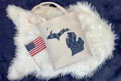 Political divisions of the US Denim snake glitter skin print Product Image 4