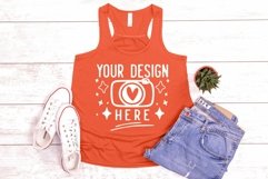Bella Canvas 8800 Maroon,Bella Canvas Flowy Racerback Mockup Product Image 1