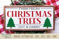 Farm Fresh Christmas Trees SVG - Christmas SVG - SVG - PNG - Product Image 1