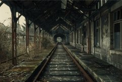 Abandoned railway station in desolation Product Image 1