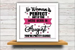 August SVG DXF JPEG Silhouette Cameo Cricut birthday girl  Product Image 2